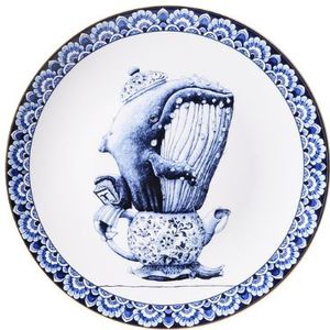 Heinen Delft Blauw - Wandbord - Walvis - Keramiek - 31 cm