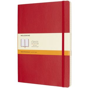 Moleskine Notebook XL gelinieerd Soft Cover-Rood