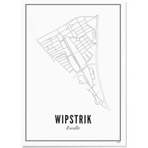 Wijck Zwolle Wipstrik poster A3 30 x 40