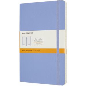 Moleskine Notebook Large gelinieerd Soft Cover-Hortensia blauw