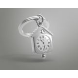 Metalmorphose sleutelhanger klok met werkend Seiko uurwerk