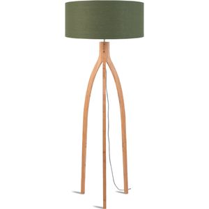 GOOD&MOJO Vloerlamp Annapurna - Groen - Bamboe - Ø60cm - Scandinavisch