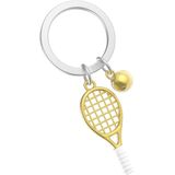 Metalmorphose sleutelhanger Tennis racket met bal