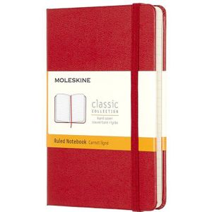 Moleskine Classic notitieboek gelinieerd Pocket Rood