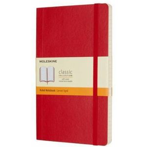 Moleskine Notebook Large gelinieerd Soft Cover-Rood