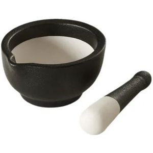 Lurch vijzel en stamper uit porselein 14 cm