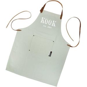 KOOK schort vintage-licht grijs