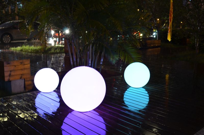 Oplaadbare Bol 30 cm LED RGB  incl. Afstandsbediening - Garleds Venonat Tuinlamp