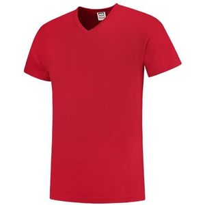 Tricorp TFV160 T-shirt v-hals fitted rood