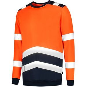 Tricorp 303004 sweater hivis fluor oranje/ marine