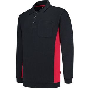 Tricorp TS2000 Polosweater bicolor marine-rood