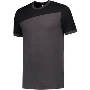 Tricorp 102006 T-Shirt Bicolor donkergrijs/zwart