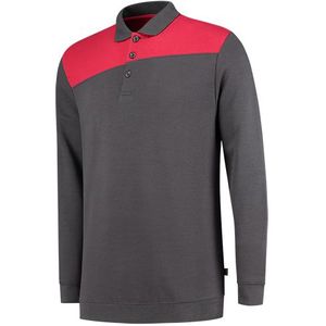 Tricorp 302004 Polosweater bi. donkergrijs/rood