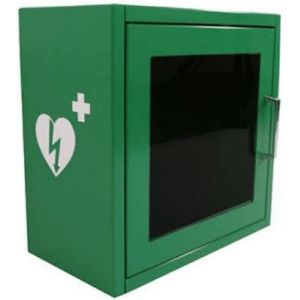 Universele AED binnenkast met alarm groen