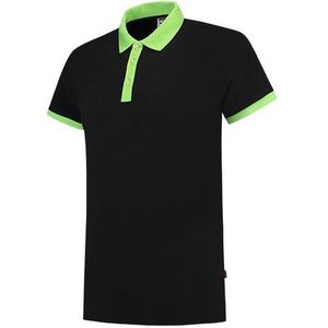 Tricorp PBF210 Poloshirt fitted zwart/lime