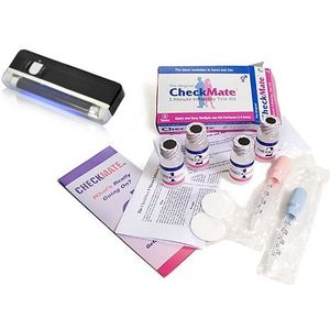 Checkmate Sperma Test Kit – Discreet & Herbruikbaar (10 tests) - Inclusief UV Lamp