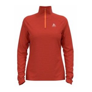 Longsleeve Odlo Women Mid Layer 1/2 Zip Essential Thermal Cinnabar Melange-S