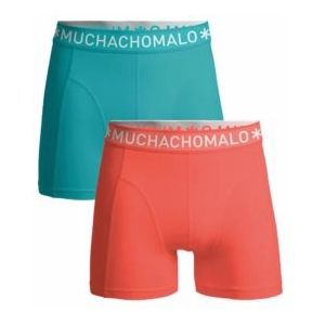Boxershort Muchachomalo Boys Solid Pink Blue ( 2-Pack )-Maat 134 / 140