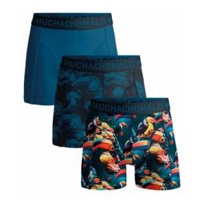 Boxershort Muchachomalo Boys Solid Print Print Blue ( 3-Pack )-Maat 176