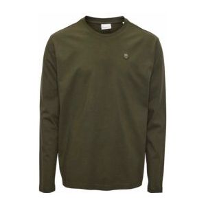 KnowledgeCotton Apparel - Long Sleeve - Donkergrijs Melange - 100% Biologisch Katoen