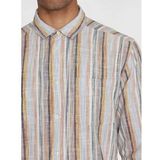 KnowledgeCotton Apparel - Loose Linen Shirt - Multi Color Stripe