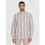 KnowledgeCotton Apparel - Loose Linen Shirt - Multi Color Stripe