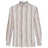 KnowledgeCotton Apparel - Loose Linen Shirt - Multi Color Stripe