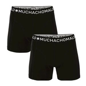 Boxershort Muchachomalo Men Solid Black (2-Delig)-XXXL