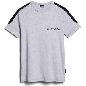 T-Shirt Napapijri Kids S-Pinta Light Grey Melange-Maat 152