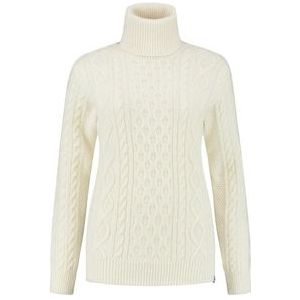 Trui Blue Loop Women Essential Cable Sweater White-L