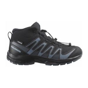 Trailrunning schoen Salomon Junior XA Pro V8 Mid CSWP Black Dark Slate Alaskan Blue-Schoenmaat 35