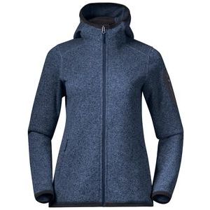 Vest Bergans Women Kamphaug Knitted Hoodie Orion Blue-M