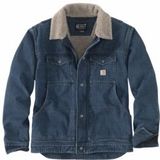 Jas Carhartt Men Denim Sherpa-Lined Jacket Beech-M