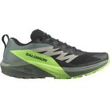 Trailrunning schoen Salomon Men Sense Ride 5 Black Laurel Wreath Green Gecko-Schoenmaat 40,5