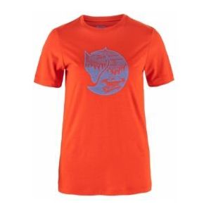 T-Shirt Fjällräven Women Abisko Wool Fox SS Flame Orange Ultramarine-S