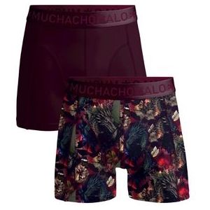 Boxershort Muchachomalo Men Print Solid Print Red ( 2-Pack )-XXL