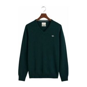 Trui GANT Men Superfine Lambswool V-Neck Tartan Green-L