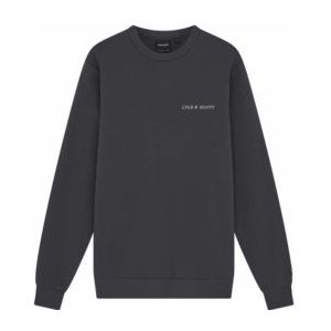 Crewneck Lyle & Scott Men Embroidered Gunmetal-S