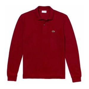 Polo Lacoste Men L1312 Longsleeve Classic Fit Bordeaux-3