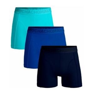 Boxershort Muchachomalo Men Microfiber Blue Blue Green ( 3-Pack )-S