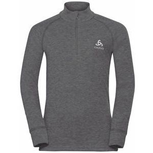 Ondershirt Odlo Kids BL Top Turtle Neck LS Half Zip Active Odlo Steel Grey Melange-Maat 140