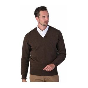 Trui William Lockie Men Rob Vee Neck Mocha-M