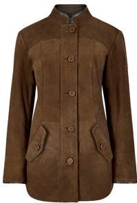 Dubarry - Joyce - Leren Jas - Bruin - 100% Leer, Gewatteerd, Mandarijnkraag