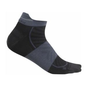 Hardloopsok Icebreaker Men Merino Run+ Ultralight Micro Black/Graphite 24-Schoenmaat 47 - 49