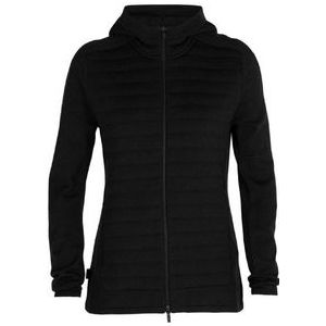 Trui Icebreaker Women ZoneKnit LS Zip Hoodie Black-L