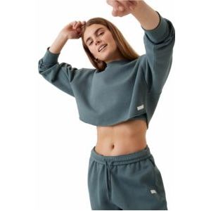 Trui Björn Borg Women Studio Oversized Cropped Crew Balsam Green-M