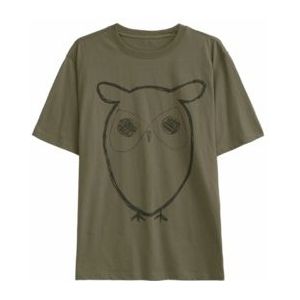 KnowledgeCotton Apparel - T-shirt - Burned Olive - 100% Biologisch Katoen