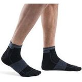 Icebreaker - Merino Run+ Ultralight Mini - Sportsokken - Black/Graphite - 49% Nylon, 47% Merinowol, 3% Elastaan, 1% Polyester