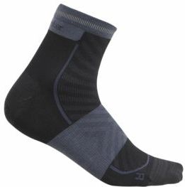 Icebreaker - Merino Run+ Ultralight Mini - Sportsokken - Black/Graphite - 49% Nylon, 47% Merinowol, 3% Elastaan, 1% Polyester