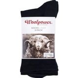 Sokken Woolpower Unisex Liner Black (3 paar)-Schoenmaat 45 - 48